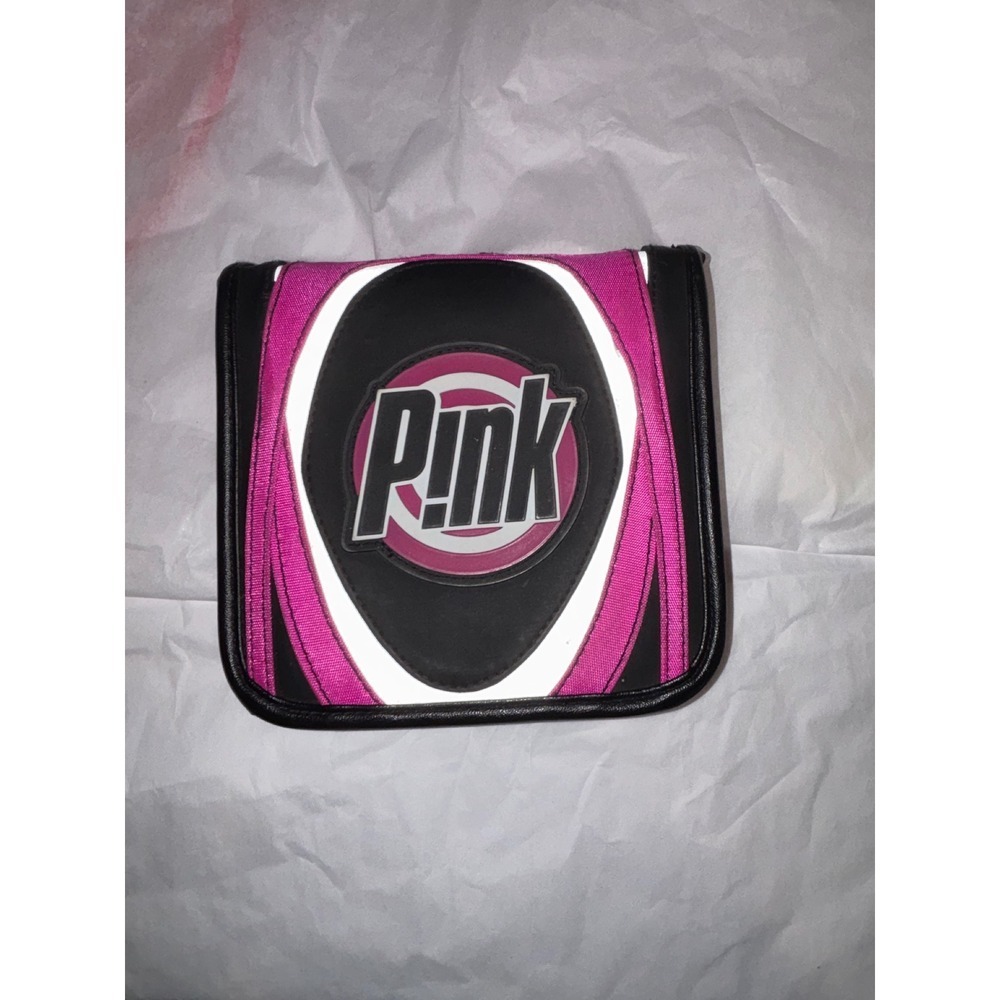 2 PINK CD CASE 12 sleeves Like New Black Magenta Zip Around